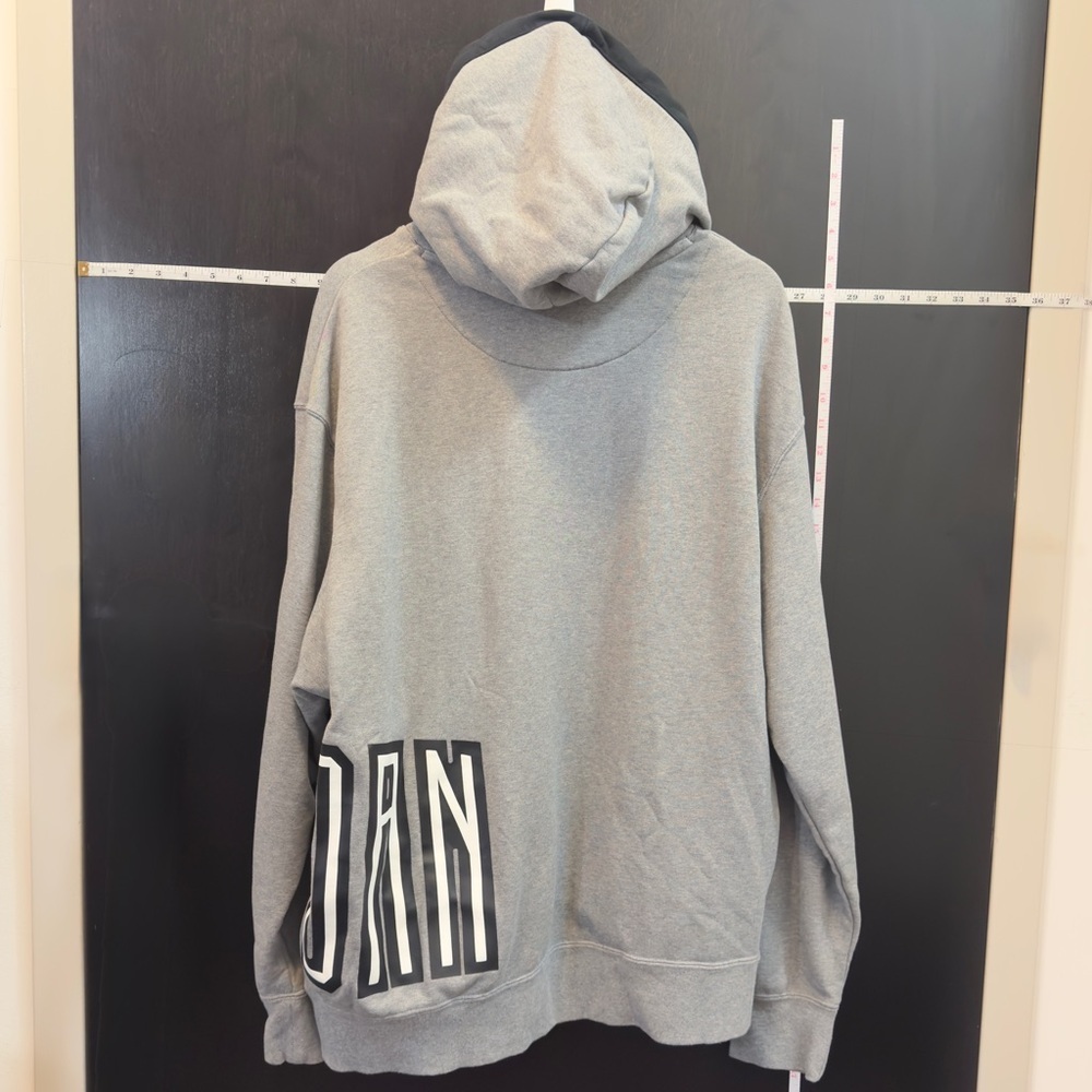 Nike Air Jordan Gray and Black Pullover Hoodie